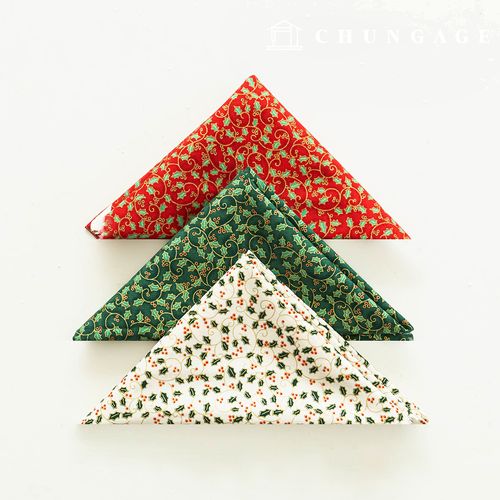 クリスマス生地パッケージ彫刻布コットン40カウントミニポイント3種パック155