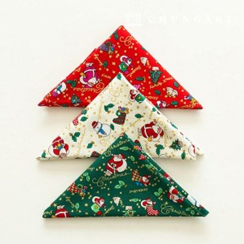 クリスマス生地パッケージ彫刻布コットン40カウントサンタクロース3種パック158