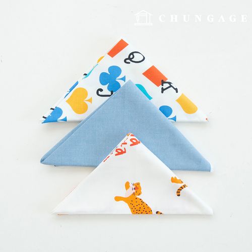 生地パッケージ動物の方言生地アルファベットコットン人形子犬服作り彫刻布3種130