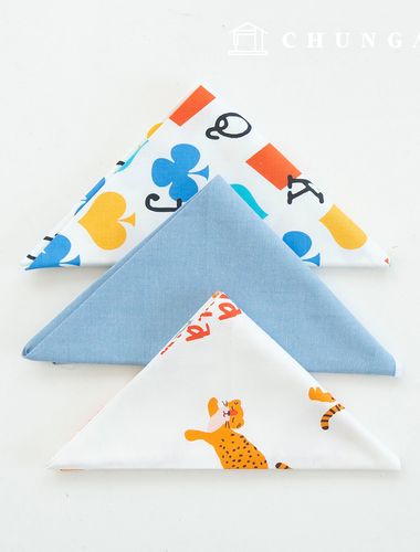 生地パッケージ動物の方言生地アルファベットコットン人形子犬服作り彫刻布3種130