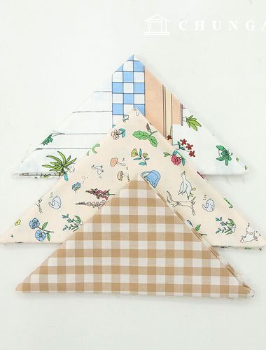 生地パッケージチェック生地プラント柄ビンテージ花ベージュ彫刻布3種134