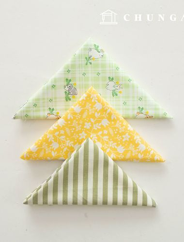 生地パッケージフラワーフェンス生地動物チェック人形子犬服作りウサギ彫刻布