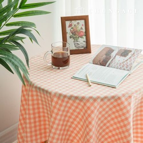 防水ビンテージテーブルクロスコットンテーブルカバーチェックメランジ