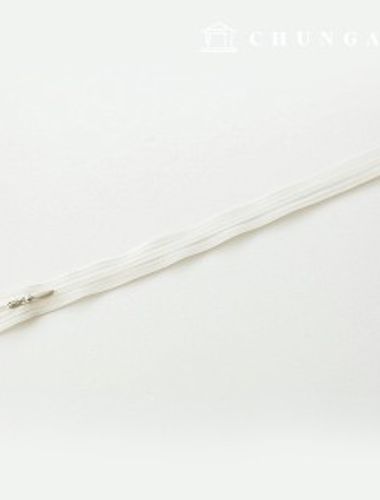 コンソールジッパー隠しホンソールジッパー25cmホワイトアイボリー