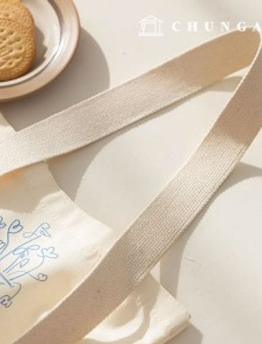 コットンウェビング紐 ウェービング紐 エコバッグバッグ部材 50mmナチュラル