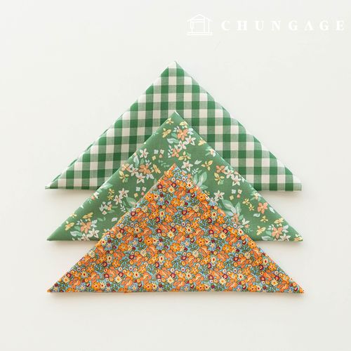 生地パッケージフラワーフェンス生地花柄チェック千人形子犬服作り3種166