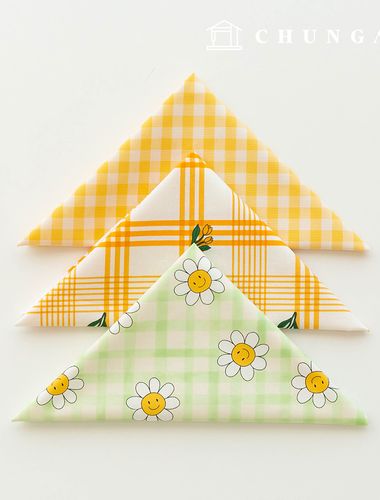 生地パッケージフラワーフェンス生地花柄チェック千人形子犬服作り3種172