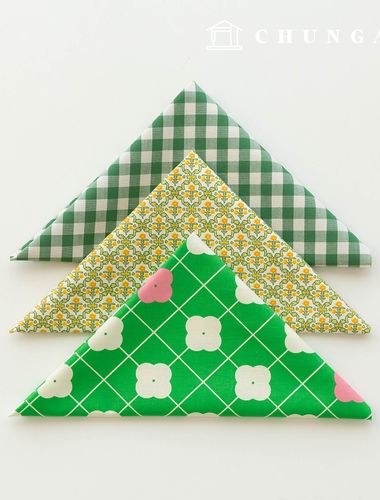 生地パッケージフラワーフェンス生地花柄チェック千人形子犬服作り3種171