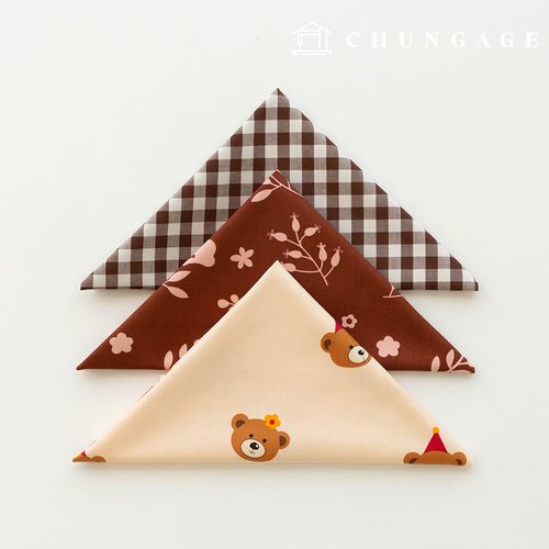 生地パッケージフラワーフェンス生地花柄熊手チェック布人形子犬服