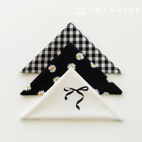 生地パッケージフラワーフェンス生地花柄リボンチェック布人形子犬服作り3種169