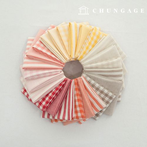 生地パッケージ チェック 4mm 8mm 方言 生地 コットン ウォッシング 人形 子犬 服作り メラン 3種