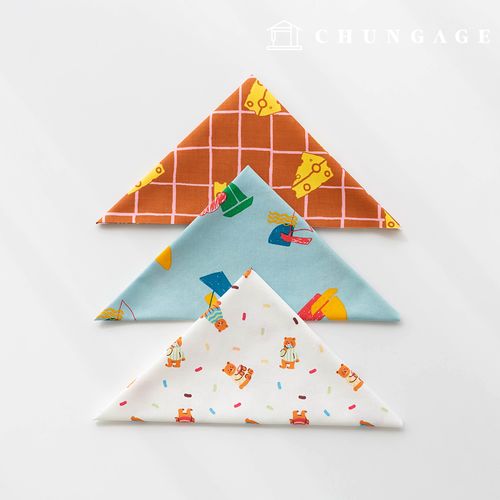 生地パッケージクマの牡丹生地パタンチェック千人形子犬服作り3種193