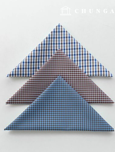 生地パッケージ チェック杯 チェックスパン ザトゥリ生地彫刻布 人形子犬服作り 3種 A 3