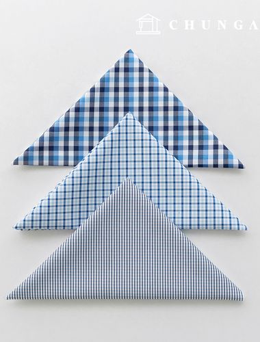 生地パッケージ チェック杯 チェックスパン ザトゥリ生地 彫刻布 人形 子犬服作り 3種 A 8