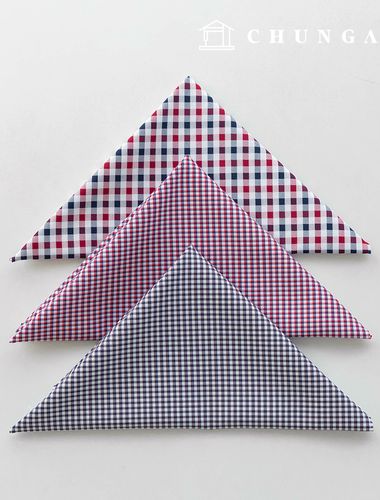 生地パッケージ チェック杯 チェックスパン ザトゥリ生地 彫刻布 人形 子犬服作り 3種 A 1