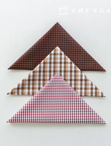 生地パッケージ チェック杯 チェック スパン方言 生地 彫刻布 人形 子犬 服づくり 3種 A 14