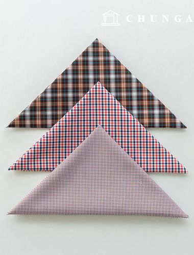 生地パッケージ チェック杯 チェックスパン ザトゥリ生地 彫刻布 人形 子犬 服づくり 3種 A 17