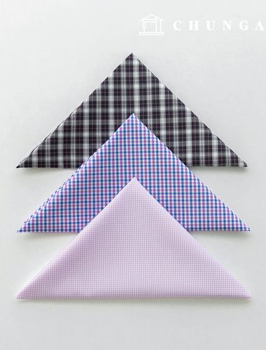 生地パッケージ チェック杯 チェックスパン ザトゥリ生地 彫刻布 人形子犬服作り 3種 A 11