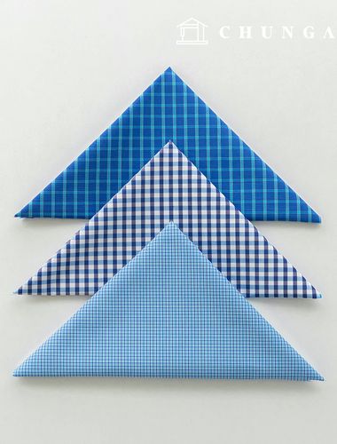 生地パッケージ チェック杯 チェックスパン ザトゥリ生地 彫刻布 人形子犬服作り 3種 A 20