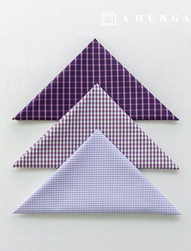 生地パッケージ チェック杯 チェックスパン ザトゥリ生地 彫刻布 人形 子犬 服づくり 3種 A 12