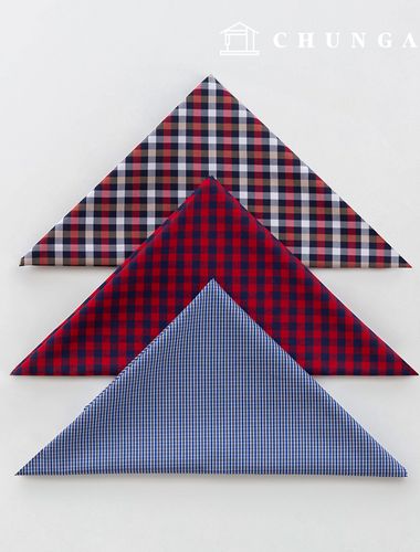 生地パッケージ チェック杯 チェックスパン ザトゥリ生地 彫刻布 人形 子犬 服づくり 3種 A 27