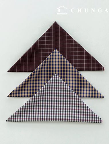 生地パッケージ チェックグラスチェック スパンザトゥリ生地彫刻布 人形子犬服作り 3種 A 24