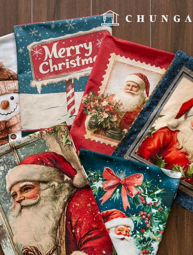 綿生地クリスマス生地カット紙生地ビンテージクリスマス6種