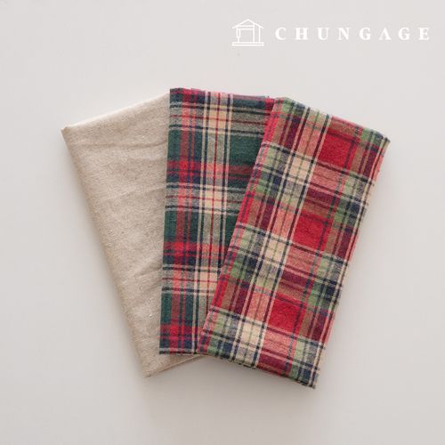 クリスマス生地パッケージ チェック 方言 生地彫刻布 人形子犬服作りクロース 3種