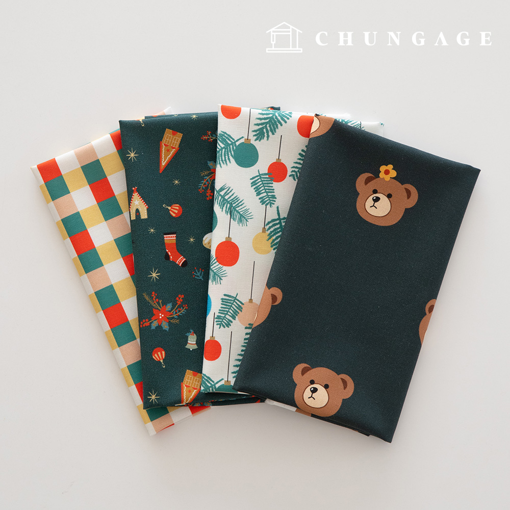 生地パッケージクリスマスの方言生地チェック千人形子犬服