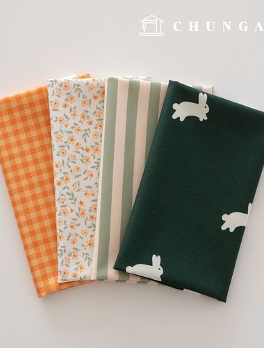 生地パッケージウサギ方言生地チェック生地人形子犬服作り4種208