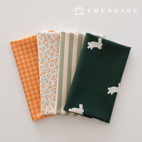 生地パッケージウサギ方言生地チェック生地人形子犬服作り4種208