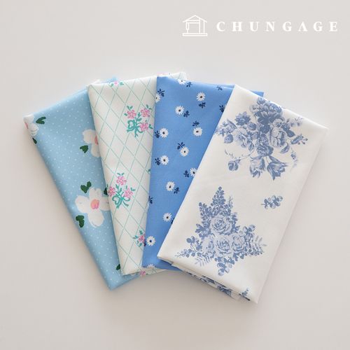 生地パッケージフラワーさくらんぼ生地チェック千人形子犬服作り4種217