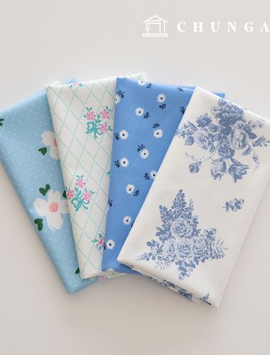 生地パッケージフラワーさくらんぼ生地チェック千人形子犬服作り4種217