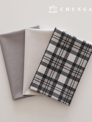 生地パッケージ 平織り 方言 生地チェック千人形 子犬服作り 3種 235