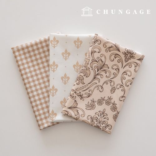 生地パッケージルネッサンス方言ファブリックチェック布人形子犬服作り3種236