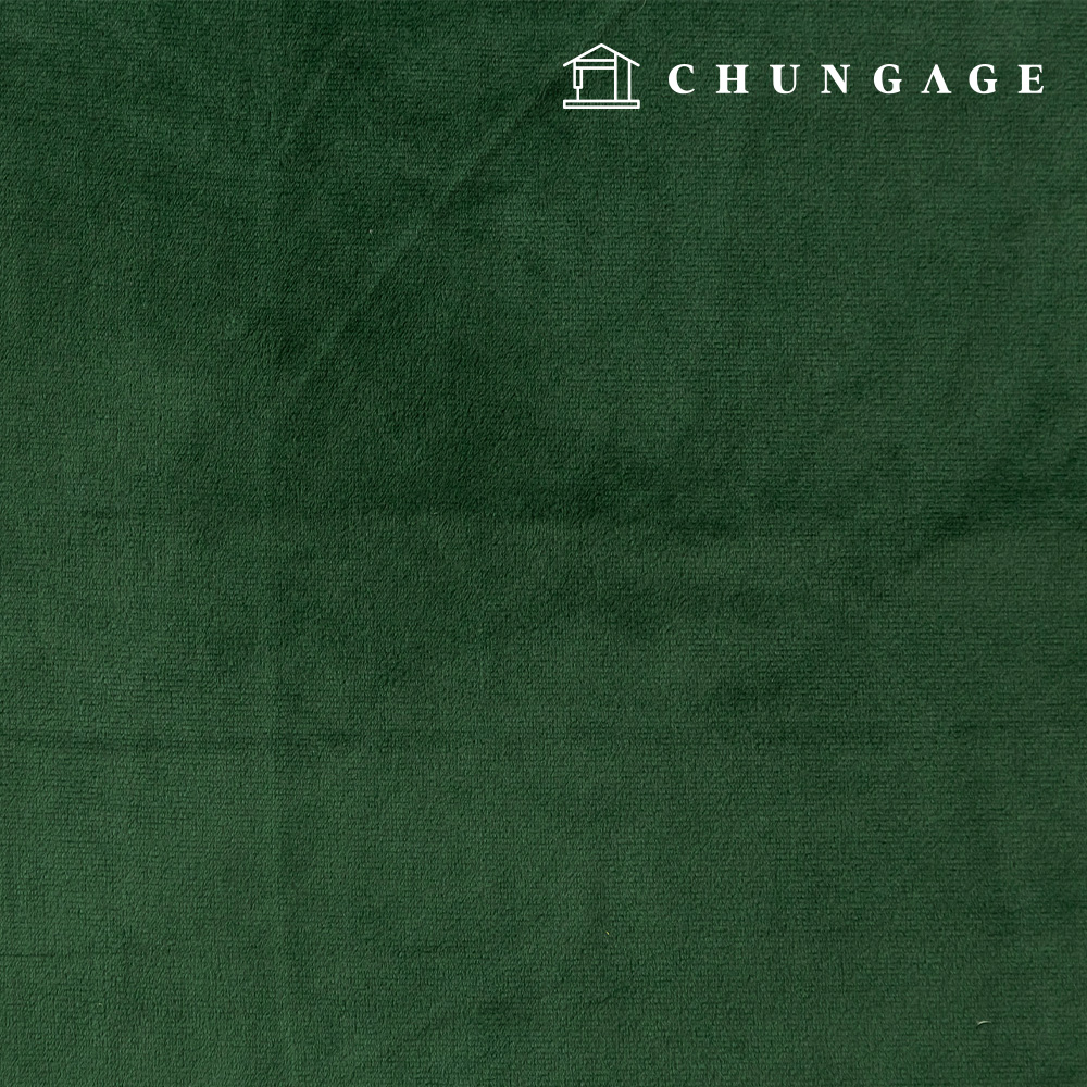 クリスマスベルベット生地 平織り 人形生地 冬カートン クッションショーケース 生地 ニューベラ ディープグリーン 1ヤード