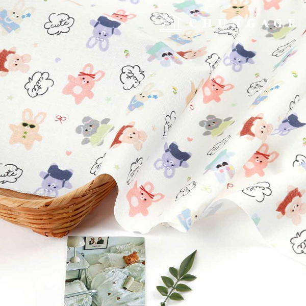 環境にやさしい抗菌抗炎症団E-DTPコットン20カウントファッショニーバニー