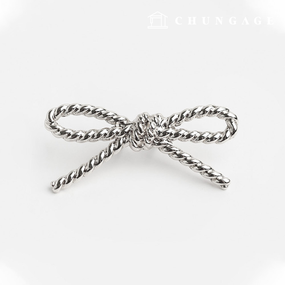 金属ラベルツイストリボンシルバー68141