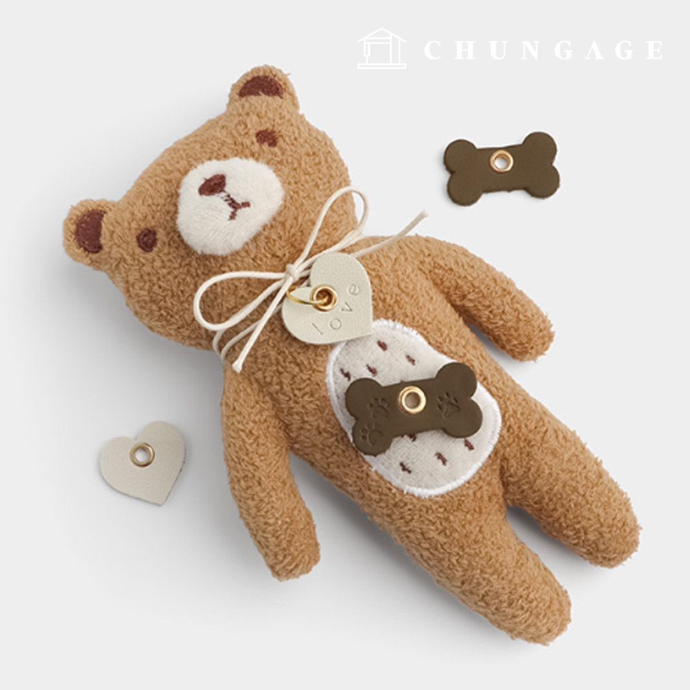 レザーラベルネームテックペンダントセットハートボーン68150