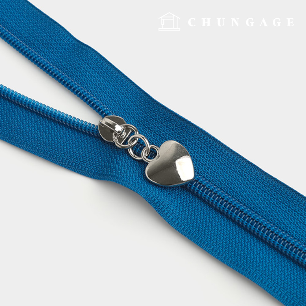 ジッパースライダー5号ハートシルバー70372