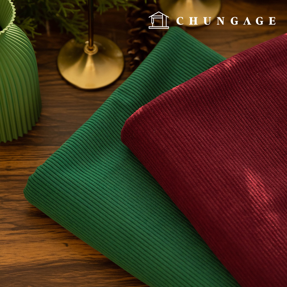 クリスマス コーデュロイ生地 スパン中ゴールデン 8W コーデュロイ生地 シンプルソル 2滴