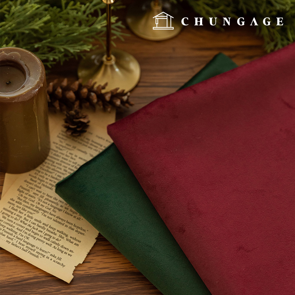 クリスマスベルベット生地 平織り生地 冬生地 ニューベラ ニューベラクリス 2種