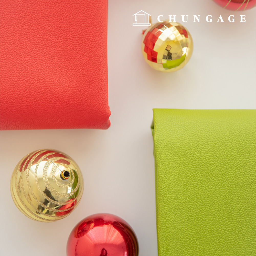 クリスマス人工皮革生地合成皮革生活防水オーフレザーオーナメント2種