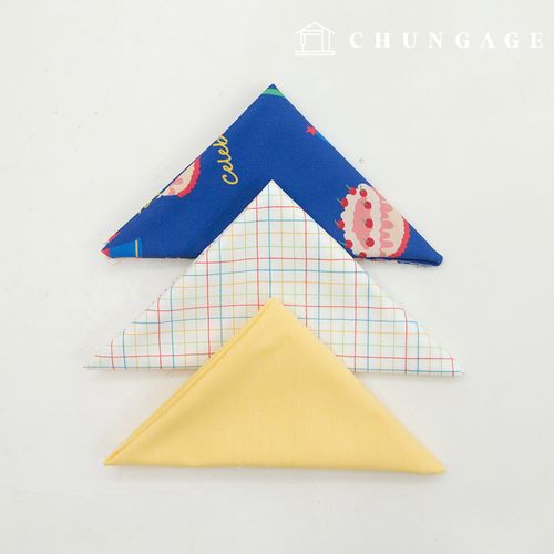 生地パッケージ コットンチェック 生地ケーキ イエロー彫刻布 3種 151