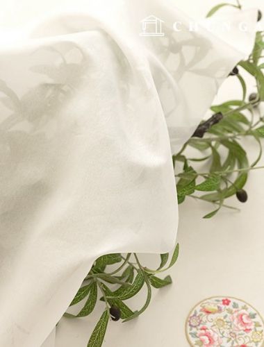 韓服生地 韓服作り 平織り 生地 花風 白