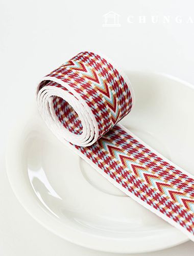 カバン紐ポリ両面ウェビング紐ウェービングクロスバック38mmチーフスカイブラウン