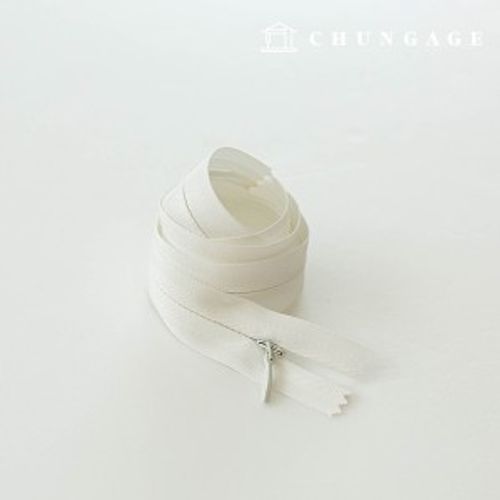 コンソールジッパー隠しホンソールジッパー60cmホワイトアイボリー