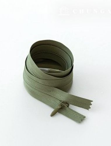 コンソールジッパー隠しホンソールジッパー60cmヨンカーキ