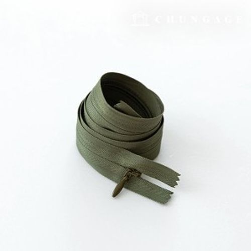 コンソールジッパー隠しホンソールジッパー60cmカーキ