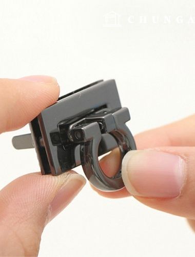 カバンロックラウンド3cmブラックニッケル73108